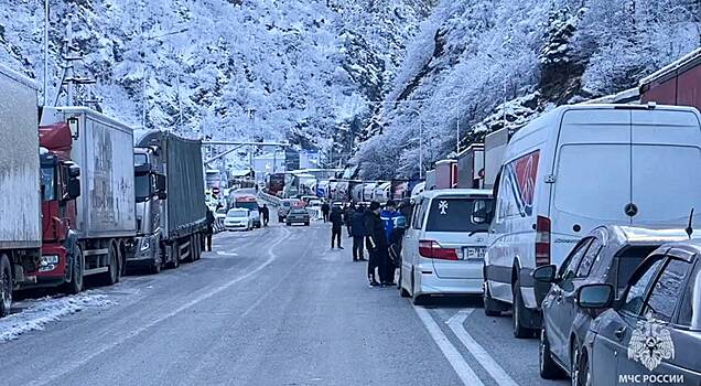 The road from Russia to Georgia was once again closed